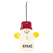 USC Claude the Snowman Ceramic Ornament